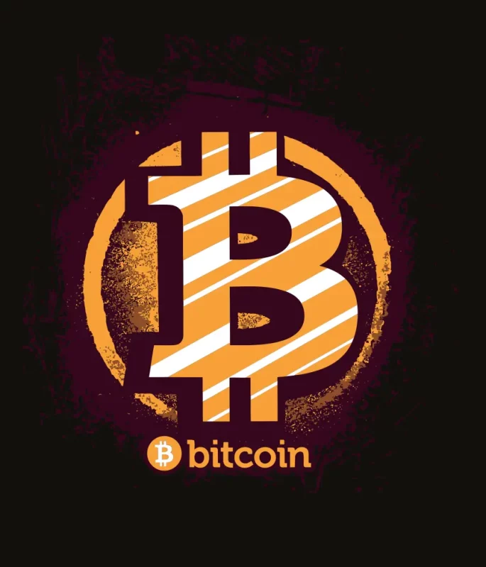 drukowana koszulka z długim rękawem Bitcoin