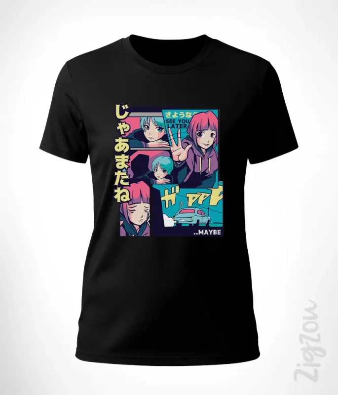 See You Later Anime koszulka damska z japońskim nadrukiem manga