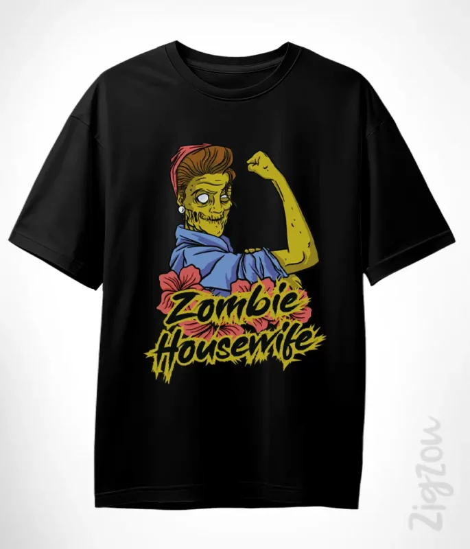 T-shirt oversize na Dzień Kobiet - Zombie Housewife