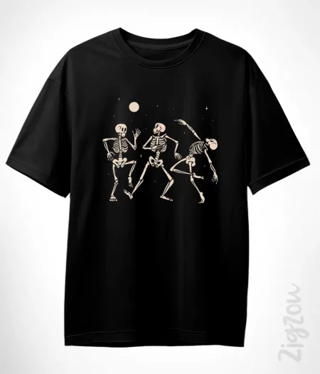 Tańczące szkielety - koszulka oversize z dowolnym nadrukiem online