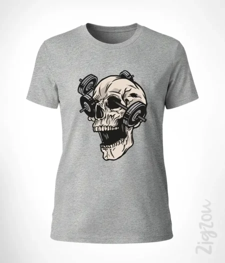 Czaszka crossfit fitness - koszulka damska z dowolnym nadrukiem online