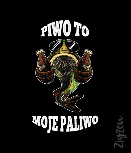 Piwo to moje paliwo - nadruk na t-shirt