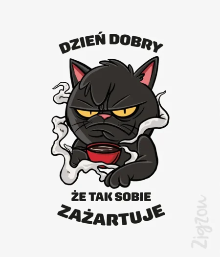 Dzień dobry że tak sobie zażartuje - nadruk na t-shirt