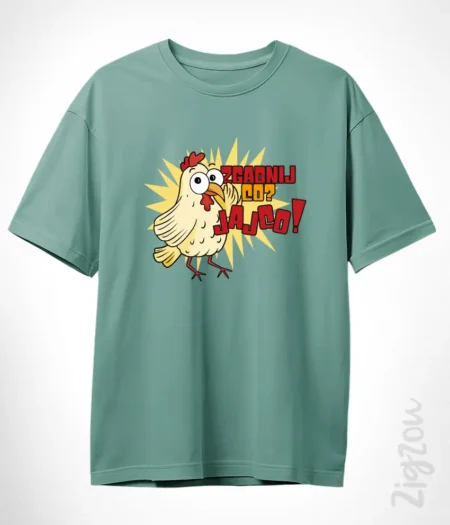 Zgadnij co? jajco - koszulka oversize z dowolnym nadrukiem online