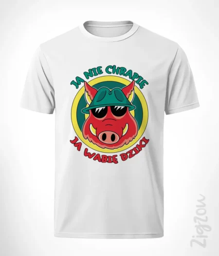 Ja nie chrapię, ja wabię dziki - koszulka męska z dowolnym nadrukiem online