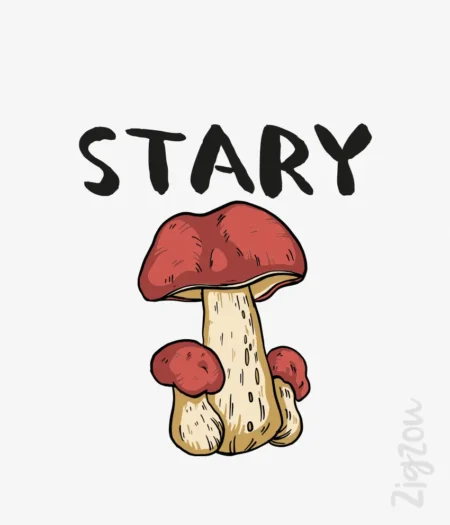 Stary grzyb - nadruk na t-shirt