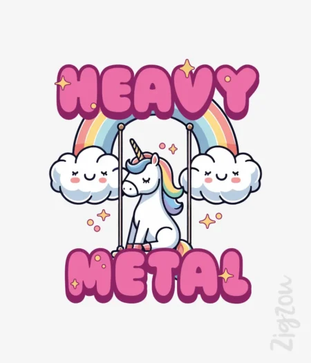 Heavy metal - nadruk na t-shirt