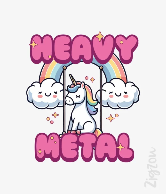 Heavy metal - nadruk na t-shirt