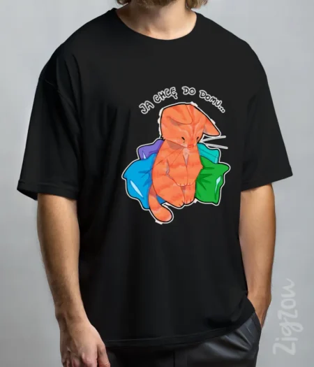 Ja chcę do domu - koszulka oversize z dowolnym nadrukiem online