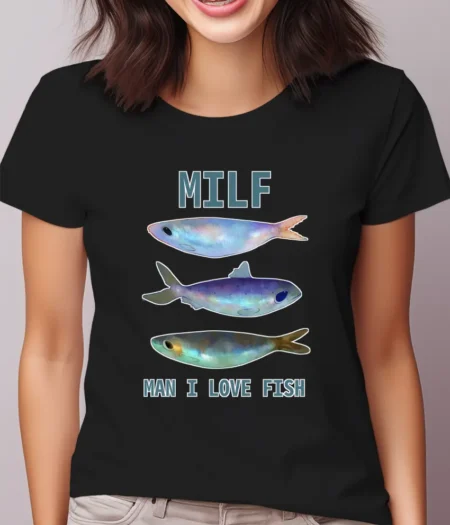 MILF Man I Love Fish - koszulka damska z dowolnym nadrukiem online