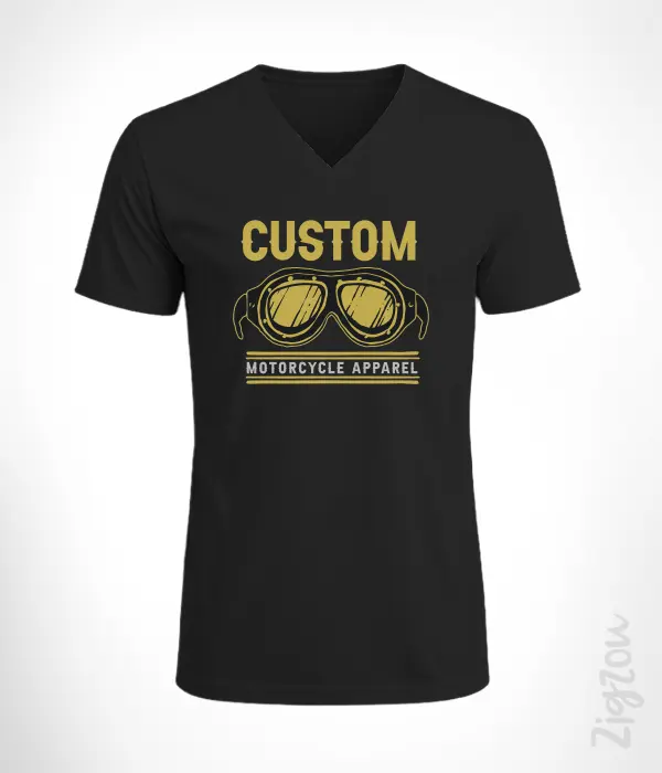 Custom Motorcycle Apparel - Koszulka z dekoltem z dowolnym nadrukiem online