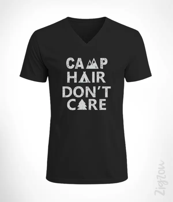 CAMP-019 Camp Hair Dont Care koszulka z dekoltem Camp Hair Don't Care - Koszulka z dekoltem z dowolnym nadrukiem online