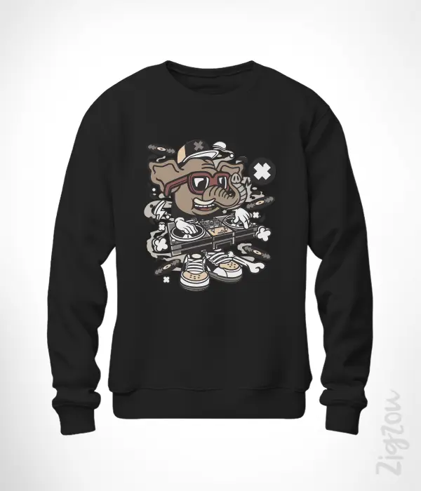 CART-030 DJ Elephant bluza z nadrukiem DJ Elephant - Bluza z dowolnym nadrukiem online