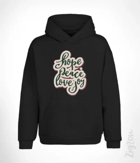 Hope Peace Love Joy - Bluza z kapturem z dowolnym nadrukiem online