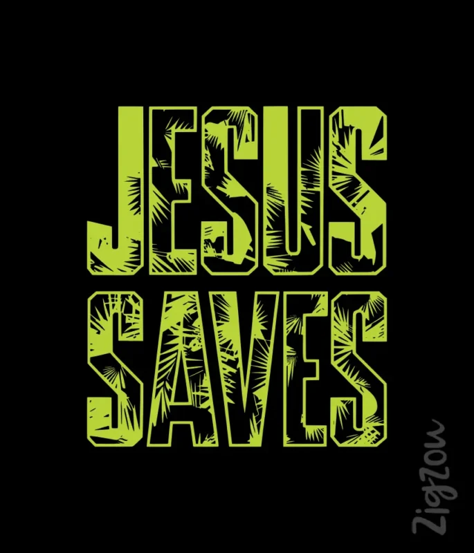 Jezus Mnie Zbawi - nadruk na t-shirt