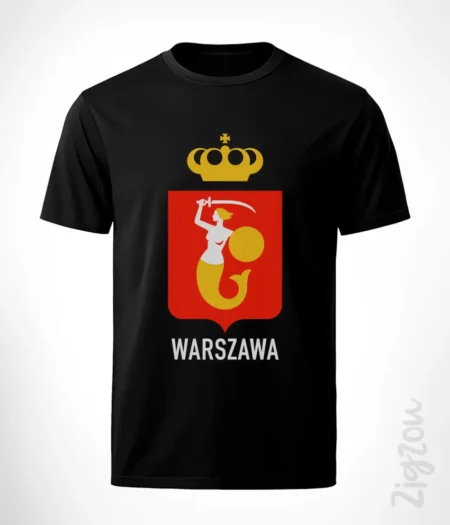 Warszawa - koszulka męska z dowolnym nadrukiem online