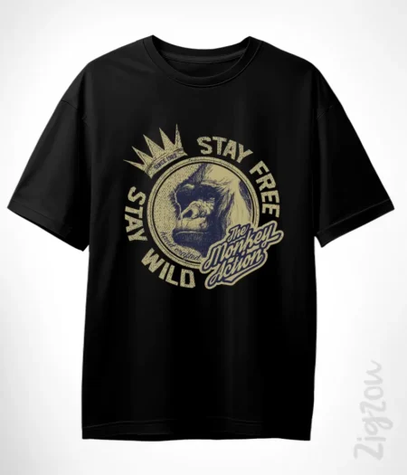 Stay free stay wild - koszulka oversize z dowolnym nadrukiem online