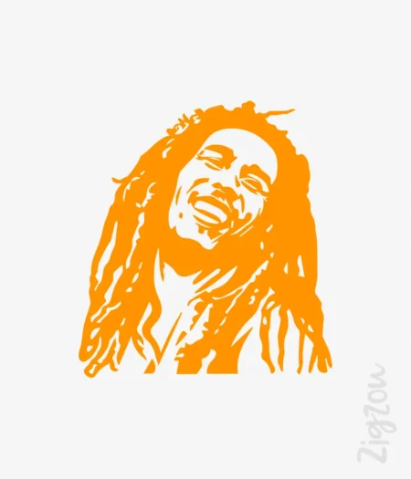 Pomarańczowy Marley - nadruk na t-shirt
