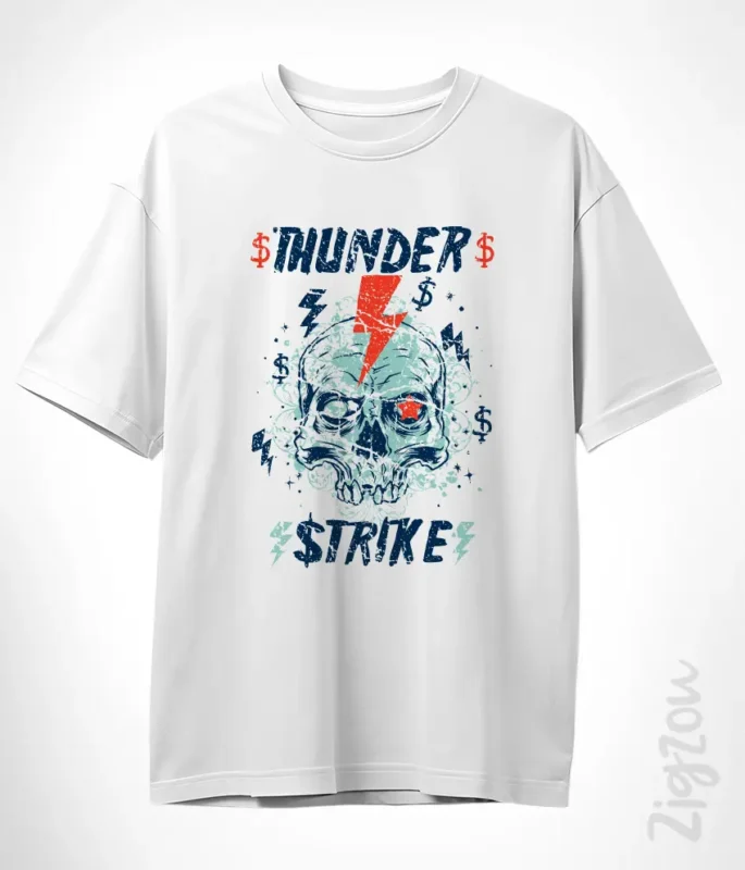 Thunder strike - koszulka oversize z dowolnym nadrukiem online