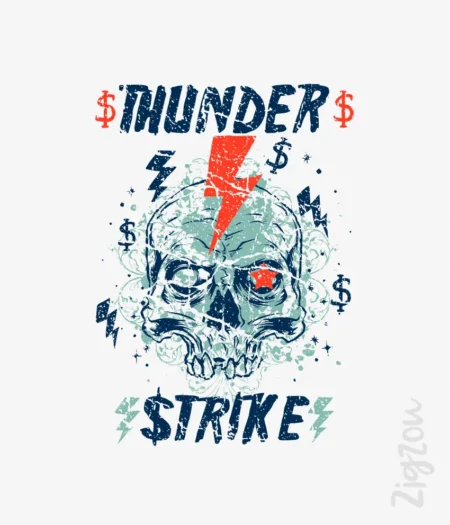 Thunder strike - nadruk na t-shirt