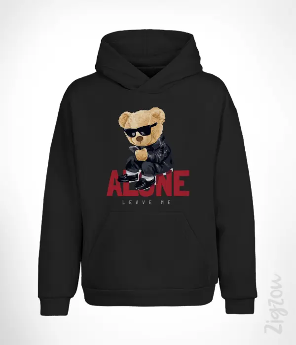 Leave Me Alone - Bluza z kapturem z dowolnym nadrukiem online