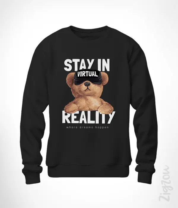 TED-096 Stay in Virtual Reality bluza z nadrukiem Stay in Virtual Reality - Bluza z dowolnym nadrukiem online