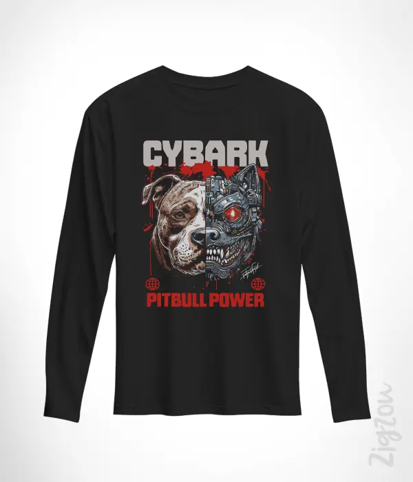 URB-005 Cybark Pitbull koszulka z długim rękawem Cybark Pitbull - Koszulka długi rękaw z dowolnym nadrukiem online