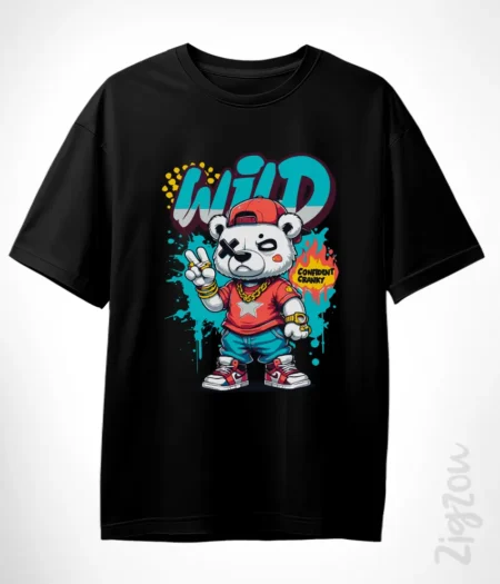 Wild confident crunky - koszulka oversize z dowolnym nadrukiem online