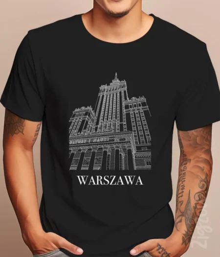 Pałac Kultury i Nauki - koszulka męska z dowolnym nadrukiem online