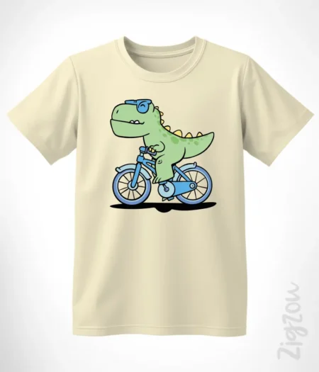 T-rex na rowerze - koszulka dla dzieci z dowolnym nadrukiem online