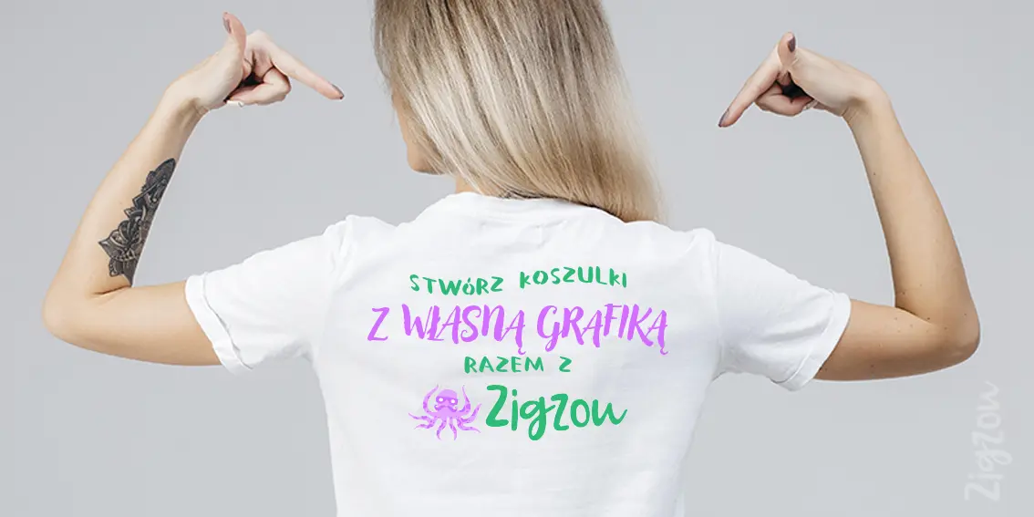 Koszulka z nadrukiem z grafiką od Artystów