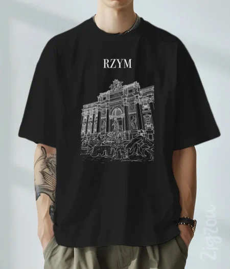 Fontanna di Trevi - koszulka oversize z dowolnym nadrukiem online