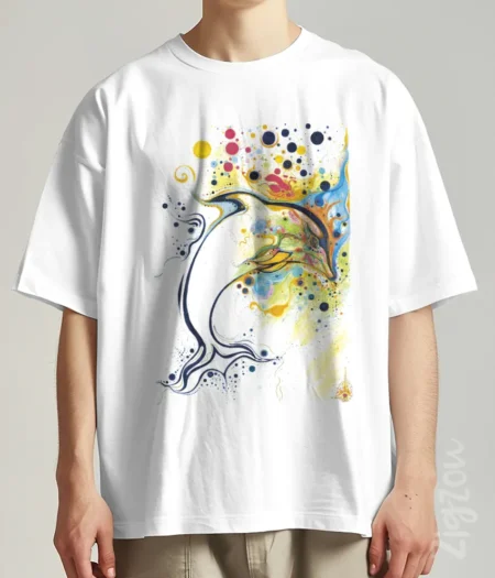 The Dolphin - koszulka oversize z dowolnym nadrukiem online