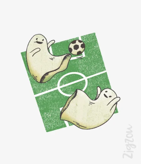 Duchy grające w piłkę - grafika