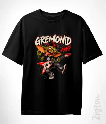 Gremonid gremlin z ADHD - koszulka oversize z dowolnym nadrukiem online