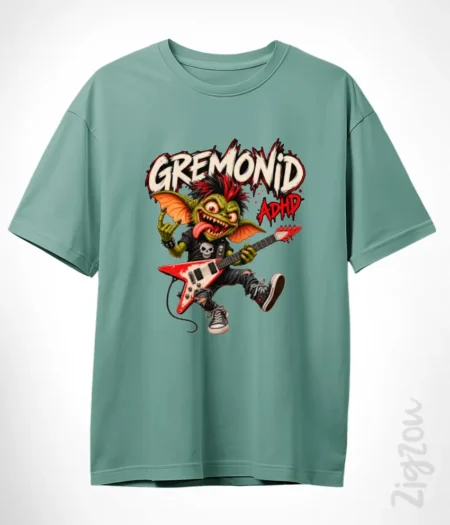 Gremonid gremlin z ADHD - koszulka oversize z dowolnym nadrukiem online