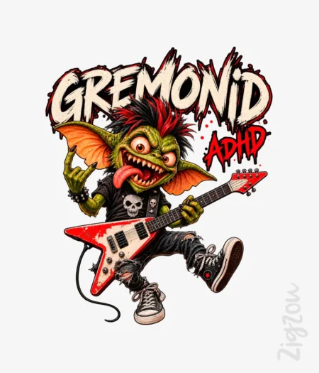 Gremonid gremlin z ADHD - grafika