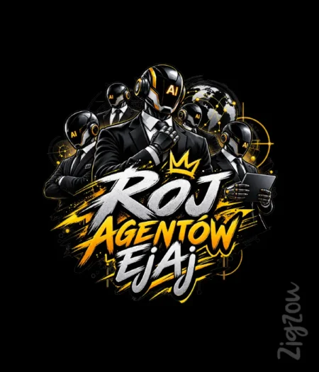 Rój agentów AI - grafika