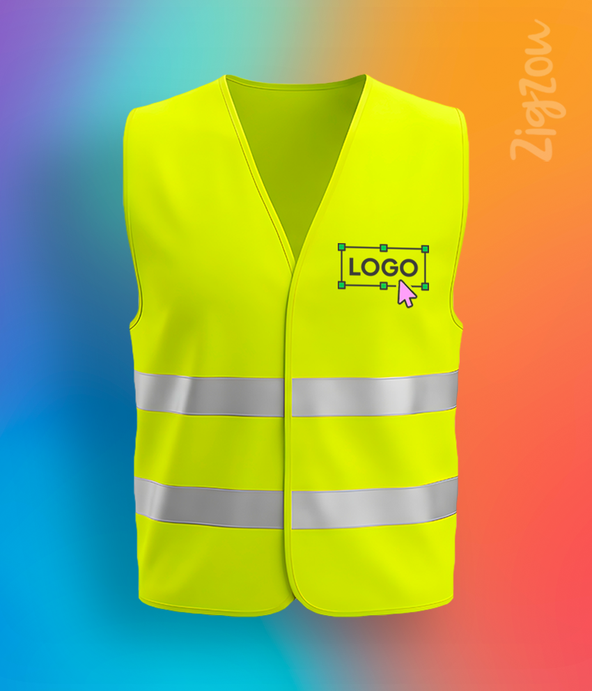 Kamizelka ostrzegawcza twój nadruk tutaj logo Twój własny nadruk kamizelka ostrzegawcza z logo